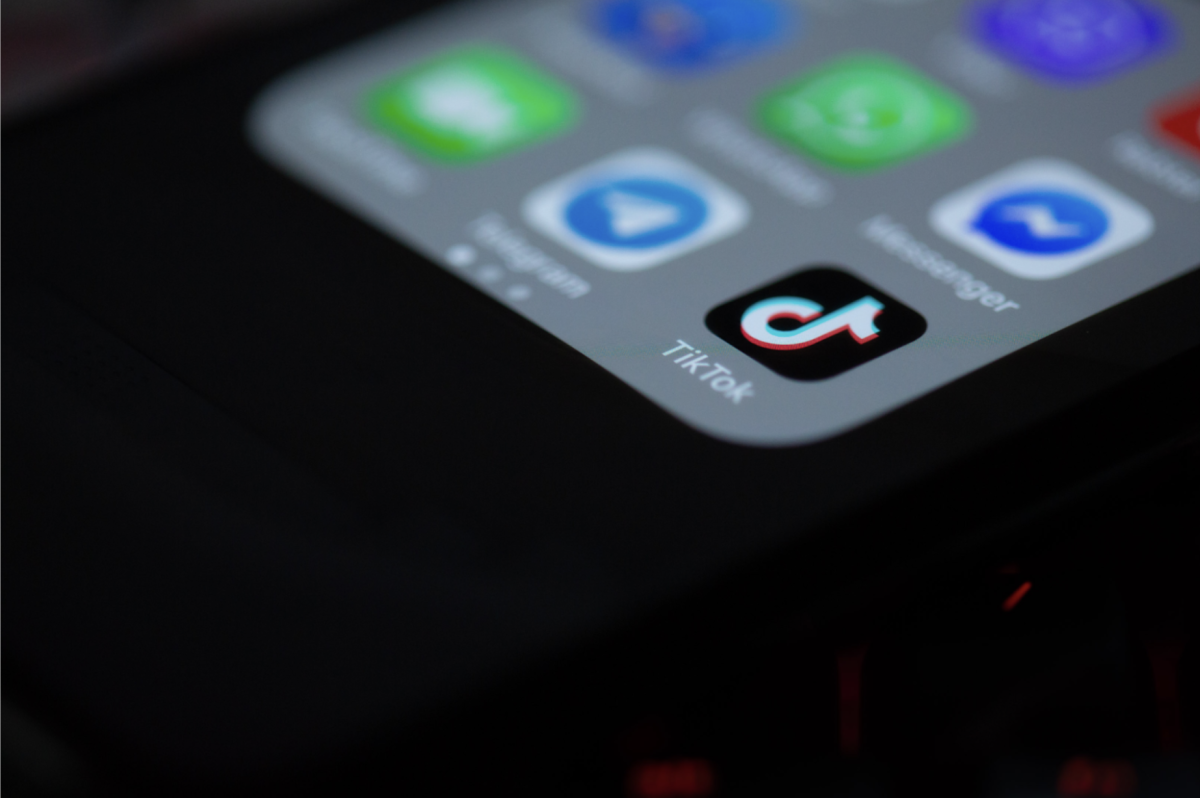 Close-up of the TikTok app, which was banned and reinstated between January 18-19.